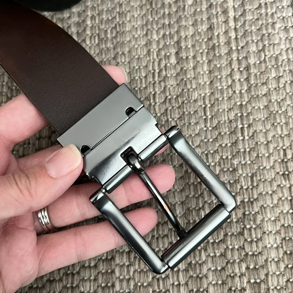 Timberland Reversible Black and Brown Leather Belt size 36